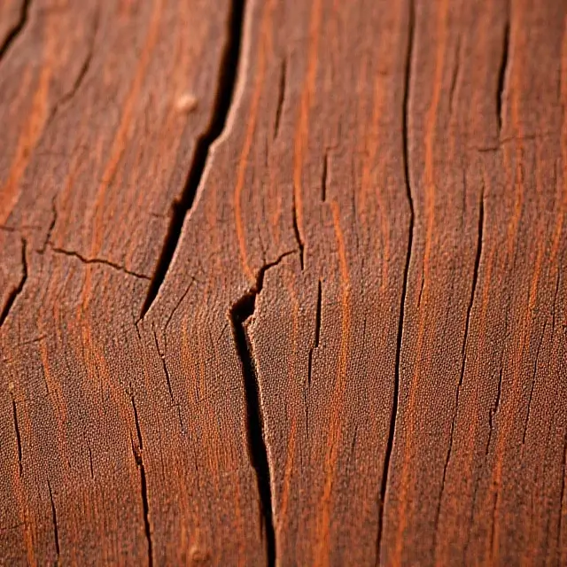 Macro shot of rich wood grain