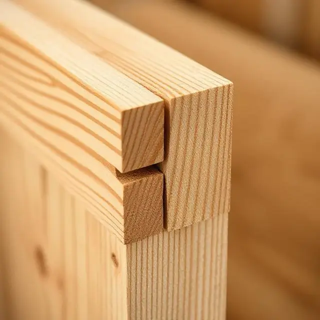 A perfectly crafted mortise and tenon wood joint